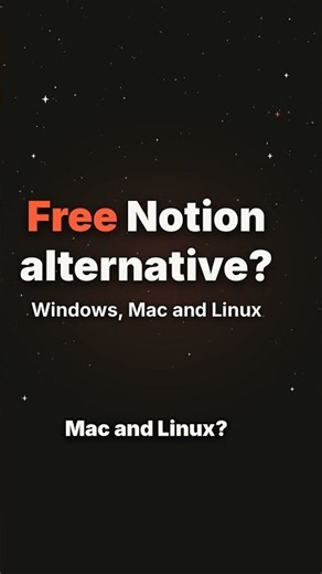 Free Notion alternative for Windows, Mac and Linux #shorts