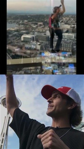 Video shows two men backflip off the top of Seattle's Space Needle