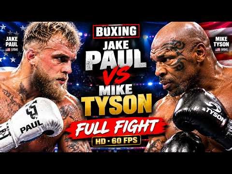 Mike Tyson vs Jake Paul | Full Fight Highlights | Epic Boxing Showdown #MikeTyson #JakePaul