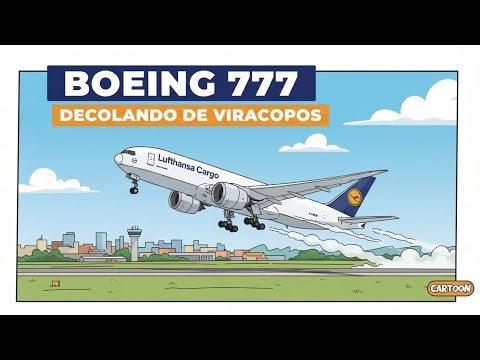 ​Boeing 777F Lufthansa Cargo: Decolando de Viracopos