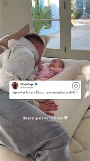 Olivia Culpo is celebrating Christian McCaffrey’s first Father’s Day. ❤️ (🎥: Instagram/oliviaculpo)