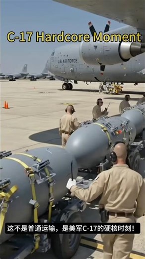 🔥 Extreme C-17 Power: When the U.S. Air Force Goes Full Industrial Art🔥 美军 C-17 的硬核时刻：每一步都像工业艺术