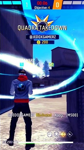 1vs4 destroyed in seconds 😤 M500 🥱 #shorts #freefireshorts #viralshorts #trendingshorts #Jedoxgamerz