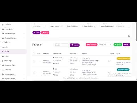 Courier & Logistics Management CMS | Merchant Panel & Delivery System Demo