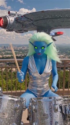 Aliens play drums too!