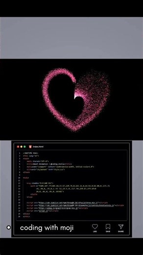 Beautiful Particle Heart Animation ❤️ | HTML CSS JavaScript | Creative Coding