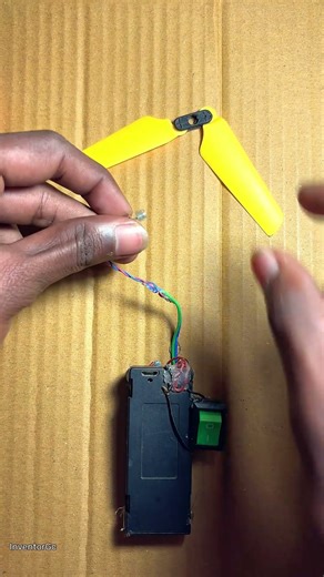 Running mini helicopter propeller with mini coreless motor