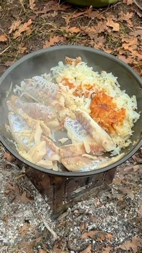Outdoor cooking a fresh catch over a beautiful fire!