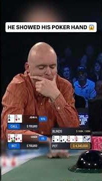 He EXPOSED HIS CARDS at the Poker Table 😵‍💫 #poker #casino #pokerhands