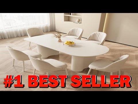 Guyii Dining Table Set with 6 Chairs Modern Kitchen Table Set Indoor - B0CBLRB74M