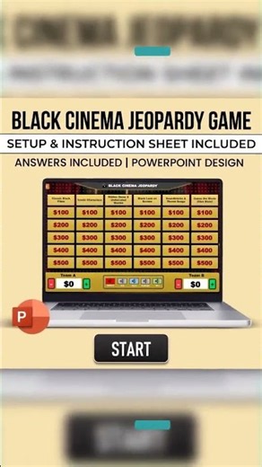 Black Cinema Jeopardy Game | PowerPoint Trivia (Digital Download)