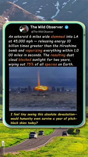 What Happens If A 6-Mile Asteroid Hits Earth? ☄️ #Space #Science #Earth