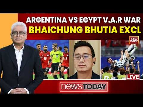 Rajdeep Sardesai LIVE: FIFA Worldcup Argentina vs Egypt VAR Controversy | Bhaichung Bhutia Excl