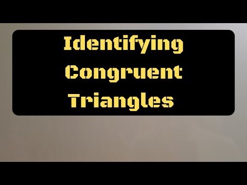 Identifying Congruent Triangles