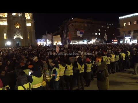 Thousands of students take to the streets of Serbia to protest against corruption