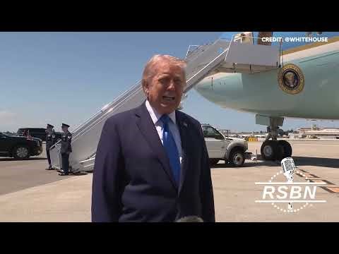 WATCH: President Trump Gaggles with Press Before Leaving Palm Beach, FL - 04/25/26