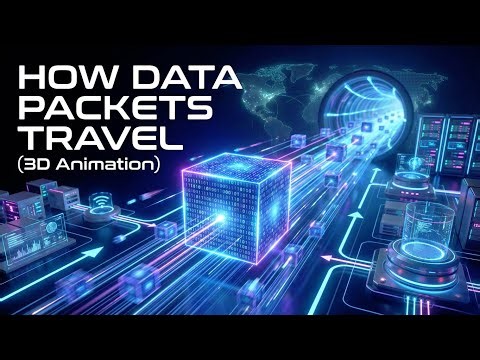 What Happens When a PACKET Travels Through a Network? 3D Animation 