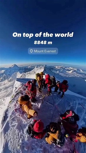 Everest Summit 🏔️🌍 The highest point on Earth, where human dreams meet the sky. Standing at 8,848.86 meters, the Everest Summit is a place of extreme cold, thin air, and unmatched beauty—reached only through courage, endurance, and unwavering determination. 📽️ Globetrotter Tours & Travels #EverestSummit #TopOfTheWorld #MountEverest #Himalayas #Nepal 🇳🇵❤️ | Globetrotter Tours & Travels