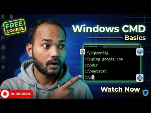 Windows Commands for Beginners | Top CMD Commands Explained (ipconfig, ping, netstat, nslookup)