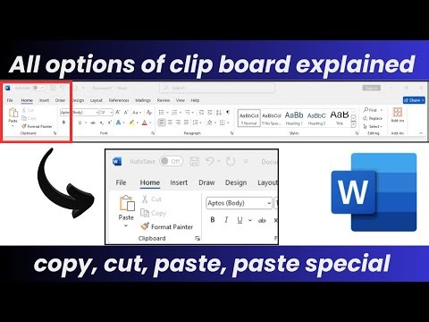 MS Word Clipboard Group Tutorial: Cut, Copy, Paste & Paste Special Explained (Home Tab Group)