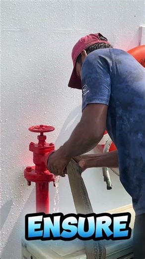 Testing a Ship`s Fire Hydrant on the Poop Deck! #ship