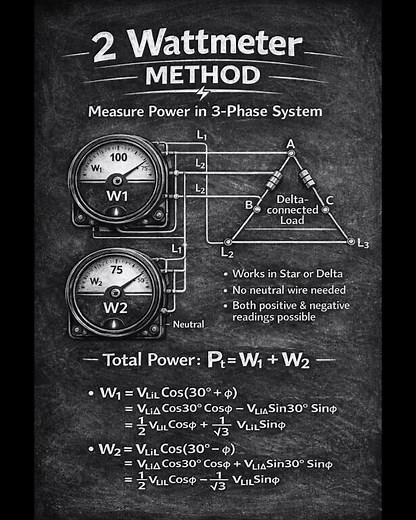 Two Wattmeter Method