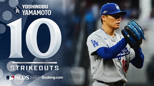 Yoshinobu Yamamoto matches a CAREER-HIGH with 10 Ks in the NLDS for the Dodgers! 😤 | 山本由伸ハイライト