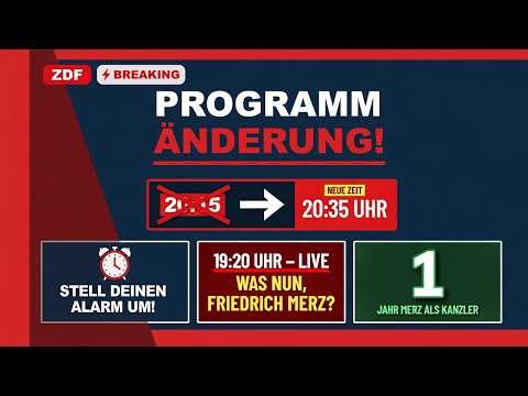 Programmänderung ZDF heute Abend! Aktenzeichen XY verschoben — Merz auf dem Prüfstand! | 6. Mai 2026