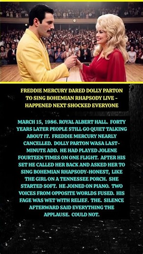 Freddie Mercury Dared Dolly Parton to Sing Bohemian Rhapsody Live - Happened NextSho.