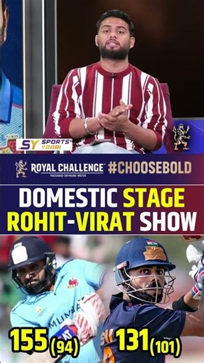 DOMESTIC STAGE, ROHIT–VIRAT SHOW #rohitsharma #viratkohli #vijayhazaretrophy