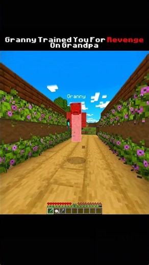 Granny Trained YOU for REVENGE on Grandpa🗡⛏️| #shorts #minecraft #trending #jiffy #technoblade #mcpe