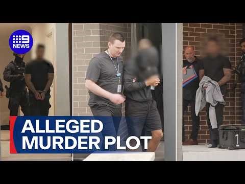 Arrests allegedly halt a potential plot to kill | 9 News Australia