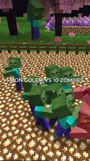 Iron Golem vs Zombies | 1v1 to 20v100 Battle Test | Who Wins? #minecraft #minecraftshorts