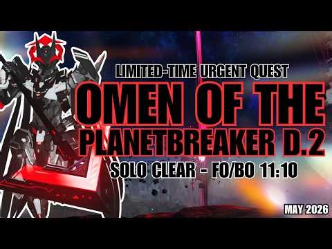 [PSO2:NGS] Limited Time Urgent Quest: Omen of the Planetbreaker D.2 Fo/Bo Solo 11:10