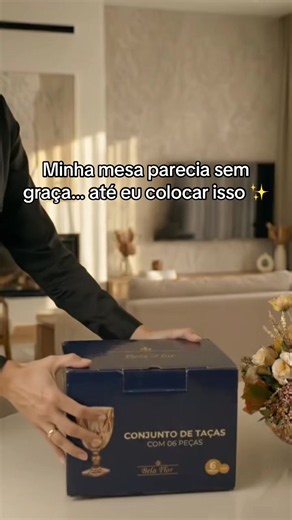 Minha mesa parecia sem graça… até eu colocar isso ✨ Às vezes, um pequeno detalhe muda completamente o ambiente. Essas taças trazem aquele toque elegante e sofisticado que transforma momentos simples em ocasiões especiais. 🛒 Se aparecer o carrinho laranja, garante o seu! #tacas #mesaposta #decoracaodecasa #decor #tiktokviral @Laura Bellini @Laura Bellini @Laura Bellini