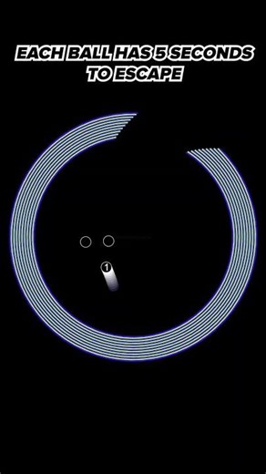 Can it escape? 🤔 #satisfyingvideo #physics #bouncingball