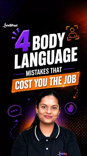 4 Body Language Mistakes That Can Cost You the Job 😬 | Job Interview Tips | Intellipaat #shorts