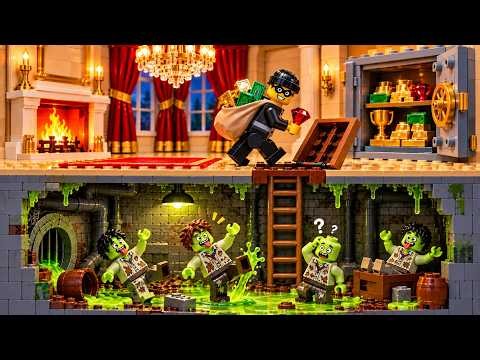 LEGO Outlaw Discovers a Hidden Room Inside a Rich Mansion | LEGO Land | LEGO Stop Motion