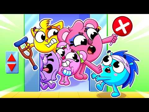 Too Many in the Elevator! 🚫🛗 | Safety Kids Songs & Nursery Rhymes | Baby Zoo