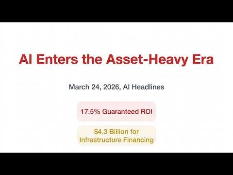 AI Enters the Heavy Capital Era AI News Breakdown — March 24, 2026