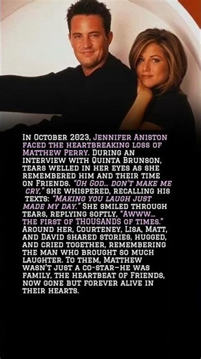 The Last Laughs and Tears of Matthew Perry ❤️