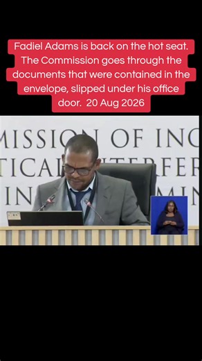Fadiel Adams envelope documents examined – Commission hearing highlights