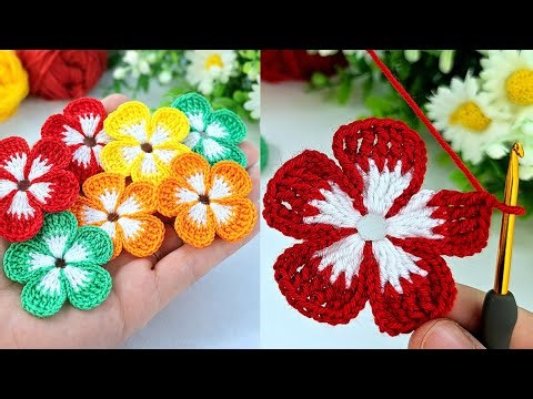 Everyone Is Making This! 😍 Easy Crochet Flower Motif Step by Step