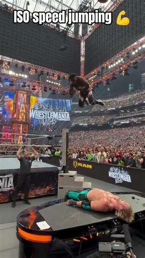 ISO speed jumping 💪 wwe highlights wwe shorts video #wwe #tiktok #tiktokviral #sgorts #shorts
