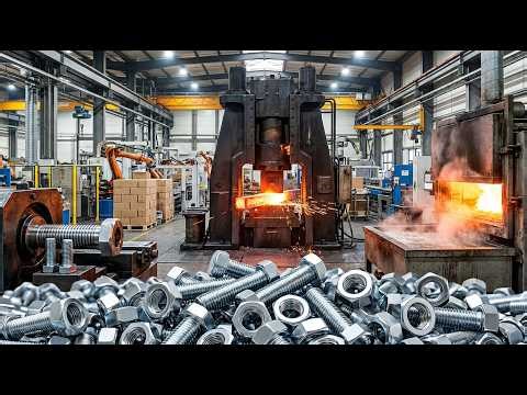 How Millions of Bolts & Nuts Are Made in Factory (Full Production Line)