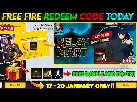 FREE FIRE REDEEM CODE TODAY 18 JANUARY |FF REWARDS REDEEM CODE | FF REDEEM CODE TODAY 18 JANUARY