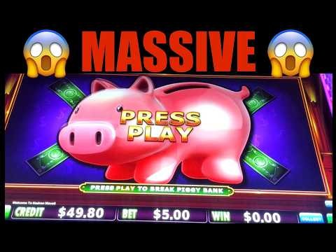 😱 MASSIVE 😱 PIGGY N MORE BANKING SLOT MACHINE 🎰 POKIE WINS