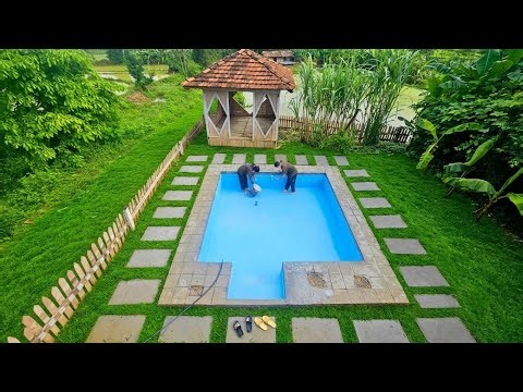 KONG & NHAT complete a real-life paradise. Painting the swimming pool and preparing it for use.
