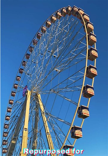 The worlds tallest traveling Ferris Wheel - for America’s 250th birthday - 🎡🇺🇸 THE WORLD’S LARGEST PORTABLE OBSERVATION WHEEL - the @America250wheel, and this thing is HUGE! it’s 75 feet taller than the Skygazer it replaced, with views stretching up to 14 miles! 😲 But it’s more than just a ride with a view! ❤️🤍💙 🇺🇸 All 45 enclosed gondolas are themed around U.S. presidents, featuring their portraits, information about their presidencies, achievements, and fun facts. Each gondola seats up