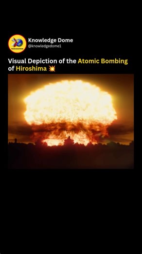 Knowledge Dome on Instagram: "On August 6, 1945, during the final stages of World War II, the United States dropped the first atomic bomb on Hiroshima, Japan. The bomb, nicknamed “Little Boy,” detonated approximately 600 meters above the city, releasing an enormous explosion equivalent to around 15 kilotons of TNT. The immediate blast flattened nearly 70% of Hiroshima’s buildings and caused widespread fires across the city. Tens of thousands of people were killed instantly, and many more suffere